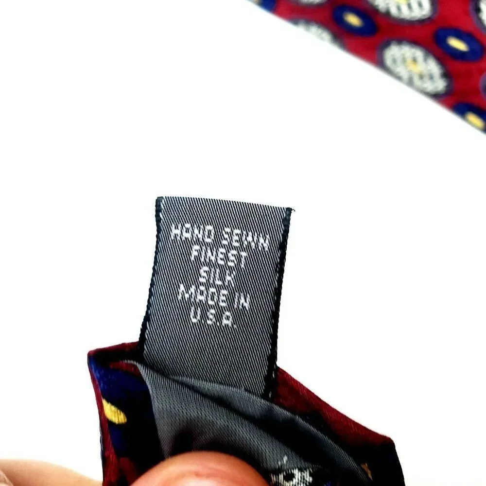 Robert Talbot Nordstrom Silk‎ Tie Red Print Classic